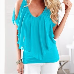Gorgeous sky blue Venus top never worn